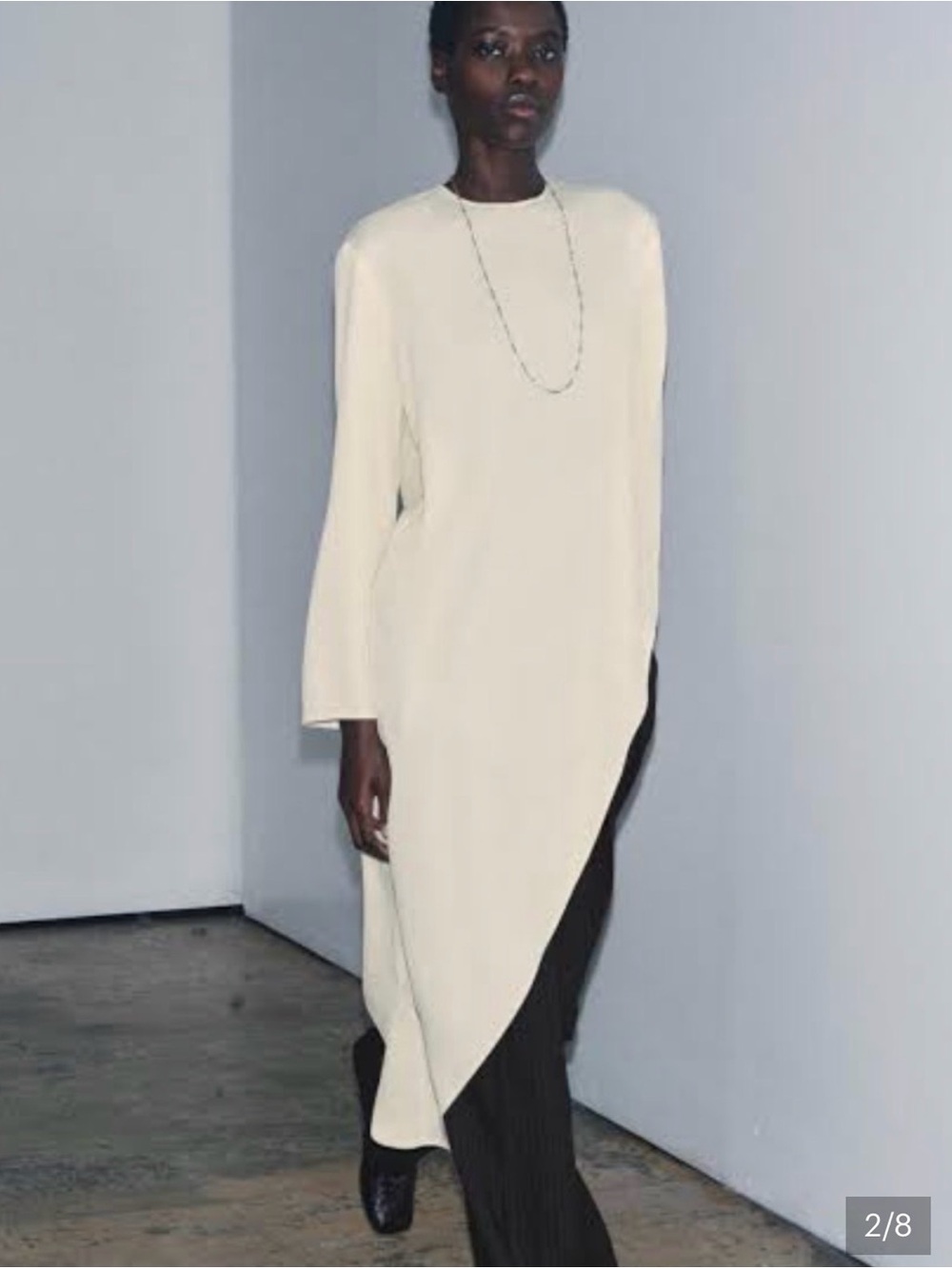 Zara Ivory Tunic Top size small - Picture 2 of 5